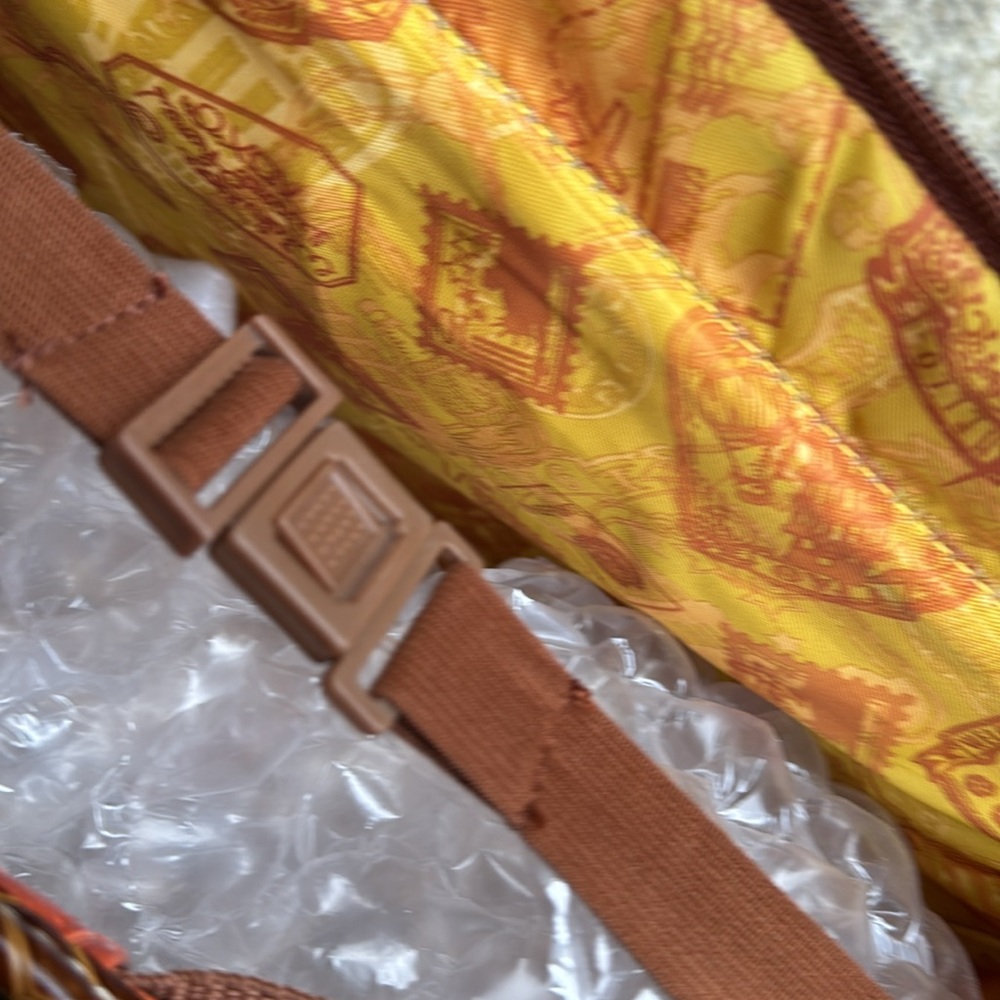 Samantha Brown hand /shoulder Travel Bag happy orange brown embossed croc - Picture 9 of 9